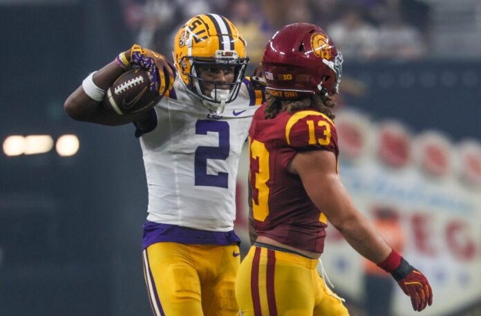 LSU Football Player Kyren Lacy Sparks Backlash After Making A Gun Gesture Toward USC Team During Recent Game (VIDEO)